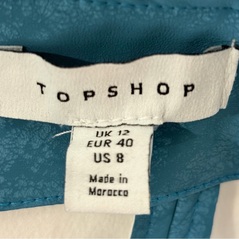 NWOT Topshop Faux Leather Mini Bodycon Dress (8) - Picture 5 of 9